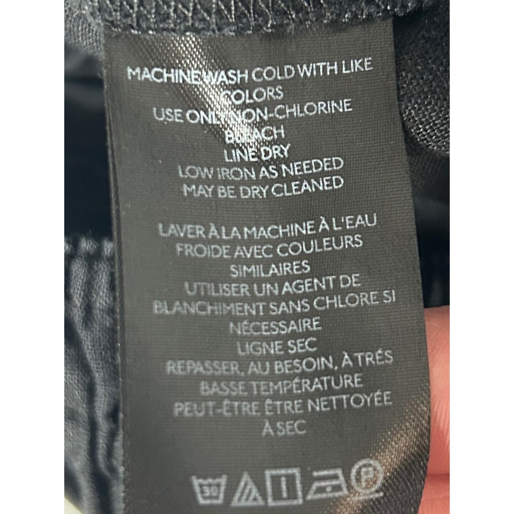 By Anthropologie Black 100% Linen Wide Leg Smocked Elastic Waist Pants XXS - Picture 7 of 16